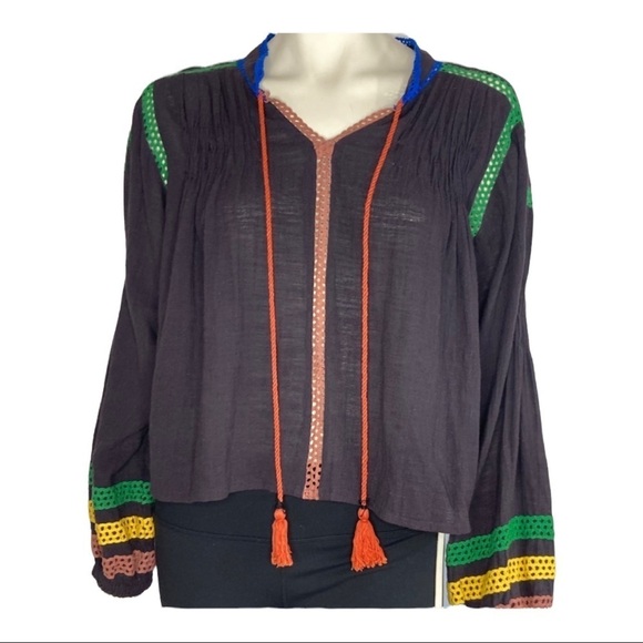 Urban Outfitters Tops - Urban Outfitters Tassels Eyelets Sz Medium